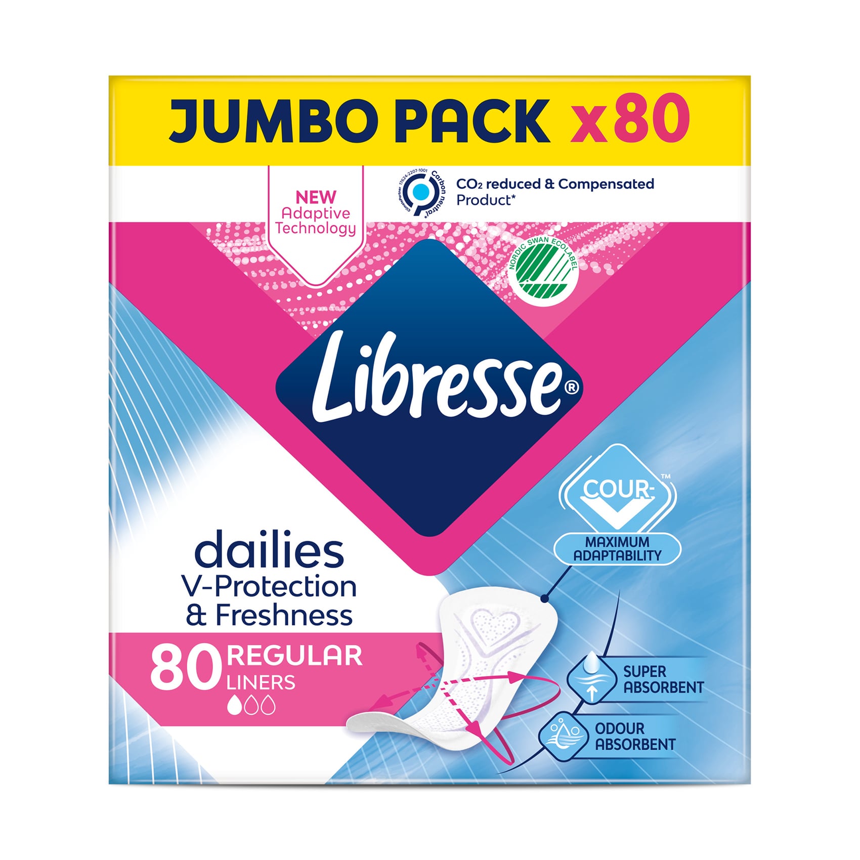 Уцінка! Щоденні прокладки Libresse Dailies V-Protection &amp; Freshness Regular поглинальні, 80 шт